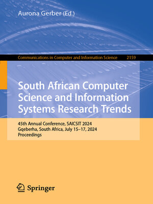 cover image of South African Computer Science and Information Systems Research Trends